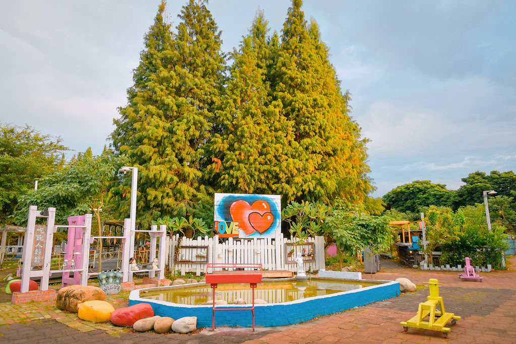 彰化景點【水森林有氧農場】金馬東路落羽松 | 用餐、青草泡腳區、烤肉區、兒童遊戲區