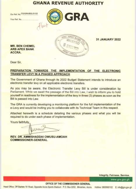 GRA letter