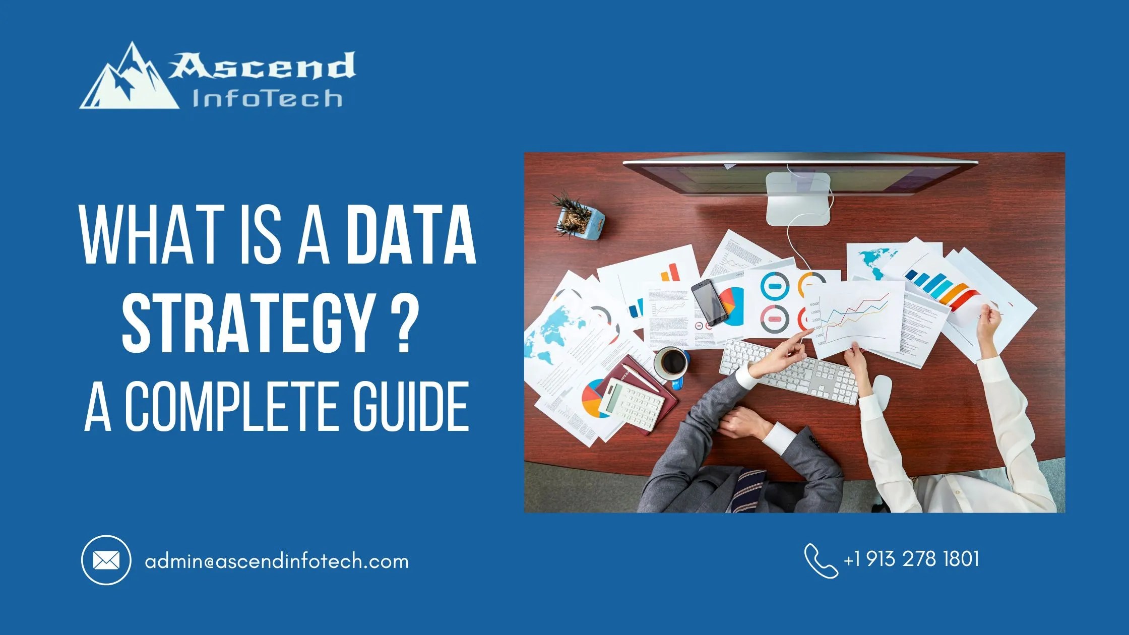 This is a blog banner image of what is a data strategy? a complete guide