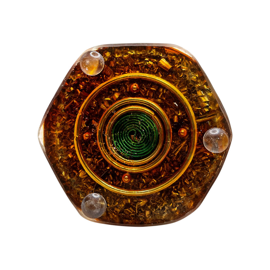 Beautiful Red - Medium Octagon Pyramid Orgonite