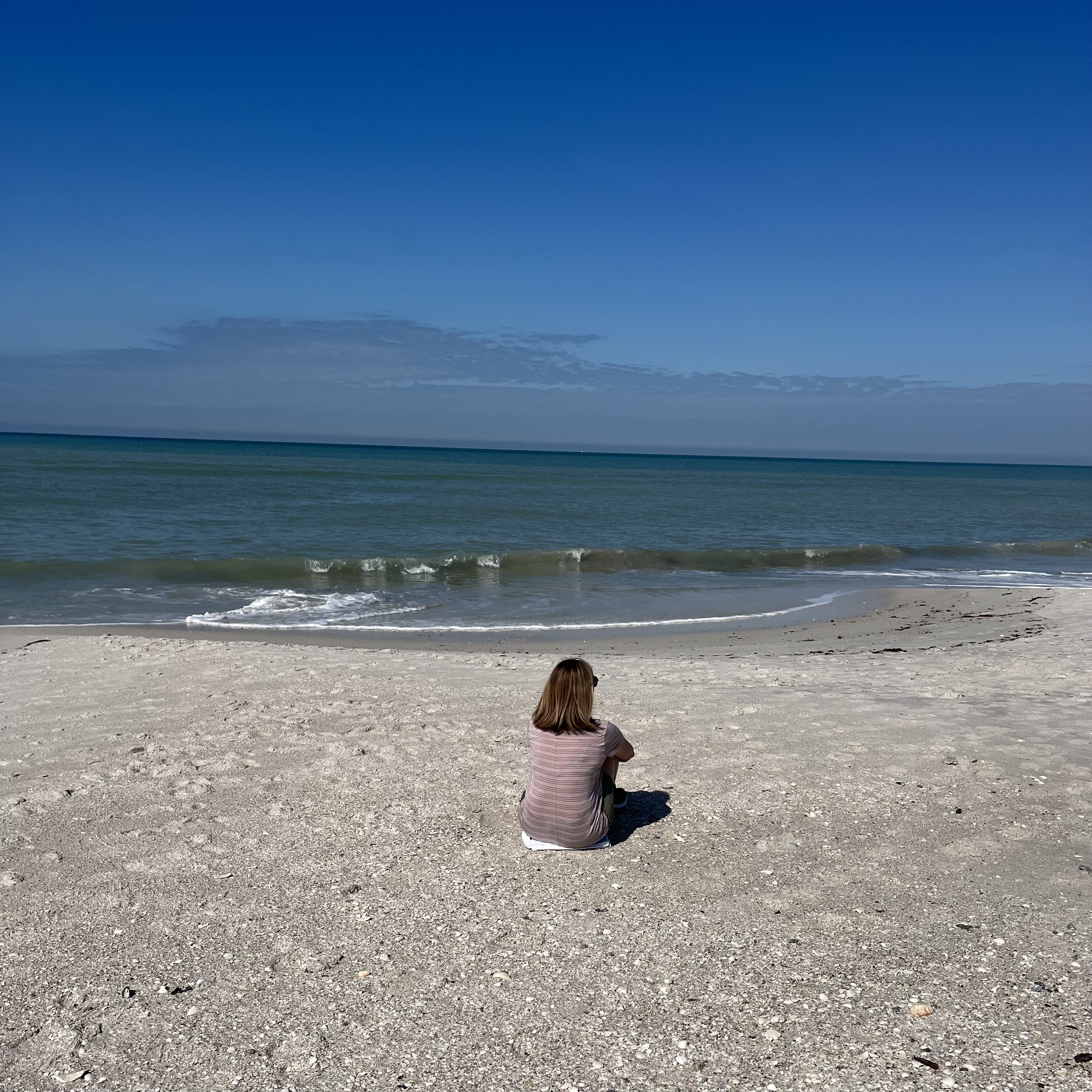 sitting among broken shells