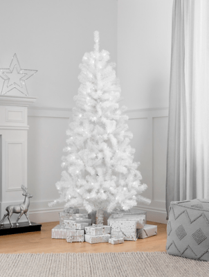 Fraser Hill Farm 7 5 Ft Arctic Pine Artificial Christmas Tree With Multi Color Led String Lighting Ffap075 6sn The Home Depot