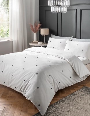 Quick shop classic hemstitch white duvet cover starting at $ 230.00. white luxury embroidered spot cotton duvet set