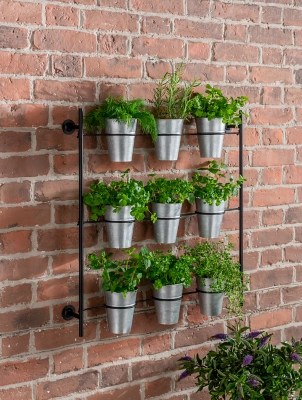 You can hang an herb garden right on your wall. Black Hanging Wall Planter Outdoor Garden George At Asda