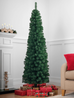 We may earn commission from links on this page, but we only recommend products we back. 6ft Green Slim Christmas Tree Christmas George At Asda