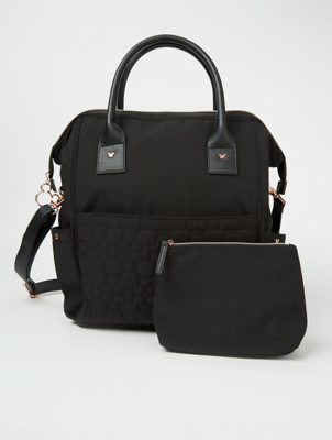 Disney Mickey Mouse Black Embossed Baby Changing Backpack Women George At Asda