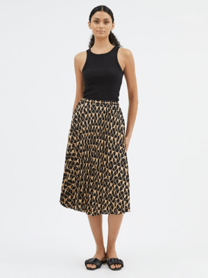 Abstract Pleated Midi Skirt Women George At Asda