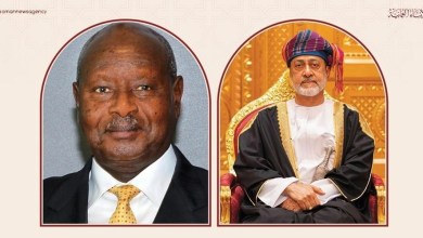 صورة جلالة السُّلطان المعظم يهنئ رئيس أوغندا