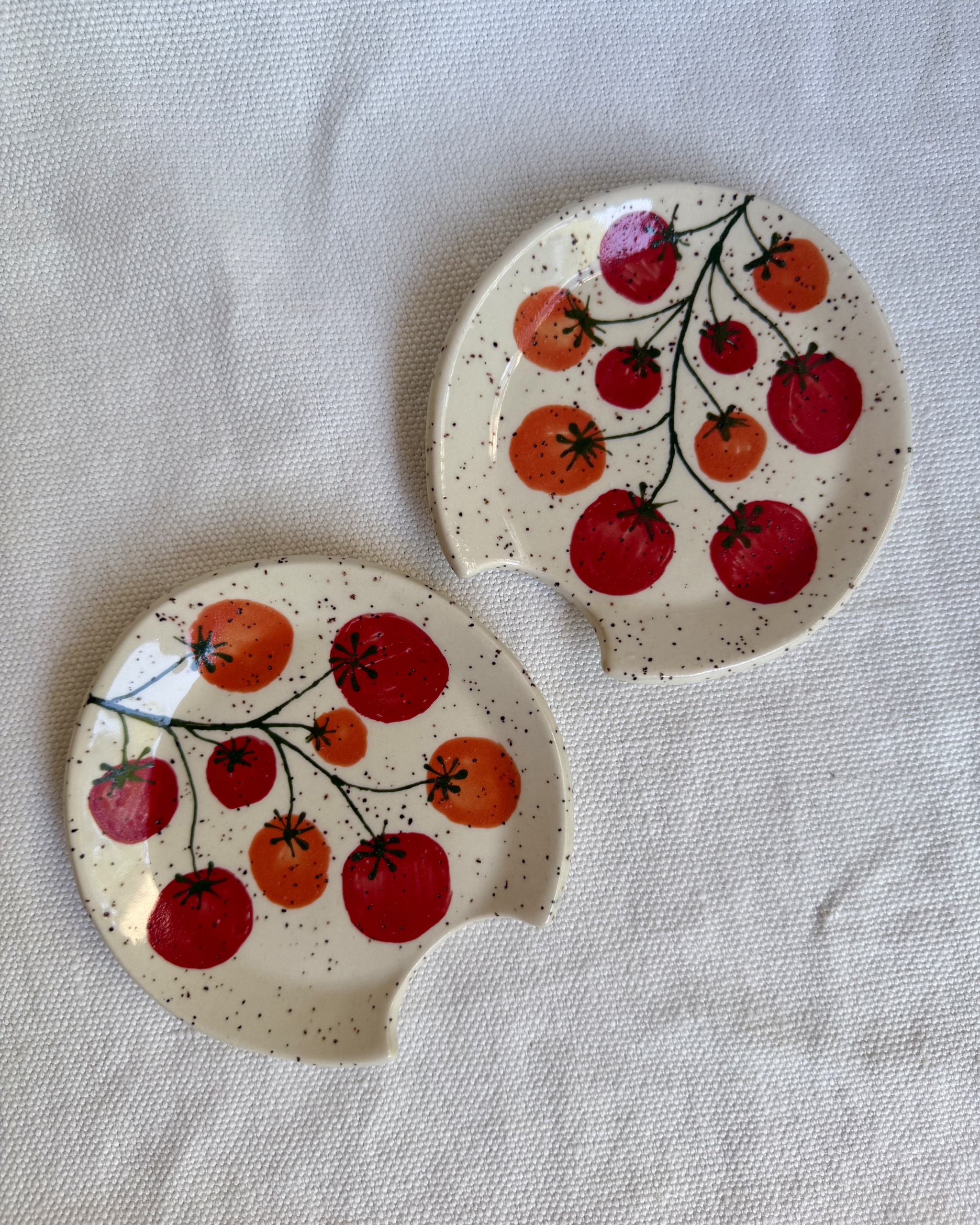 Tomato Cluster Spoon Rests - Speckled Glaze