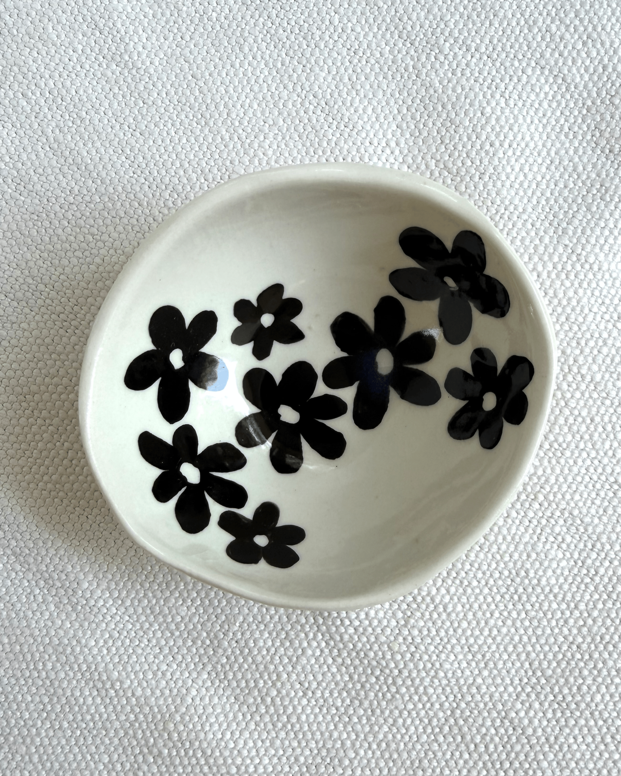 Mini Dish : Black Floral Pop