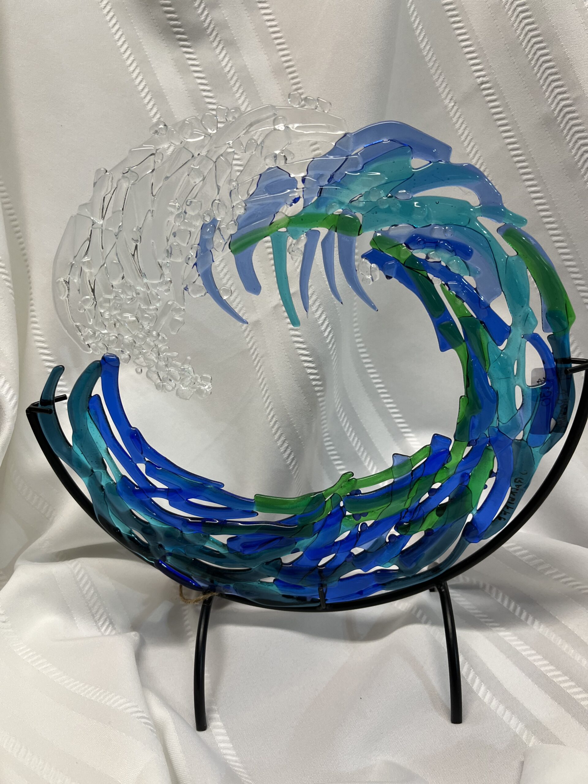 Jane Rackliffe wave fused glass