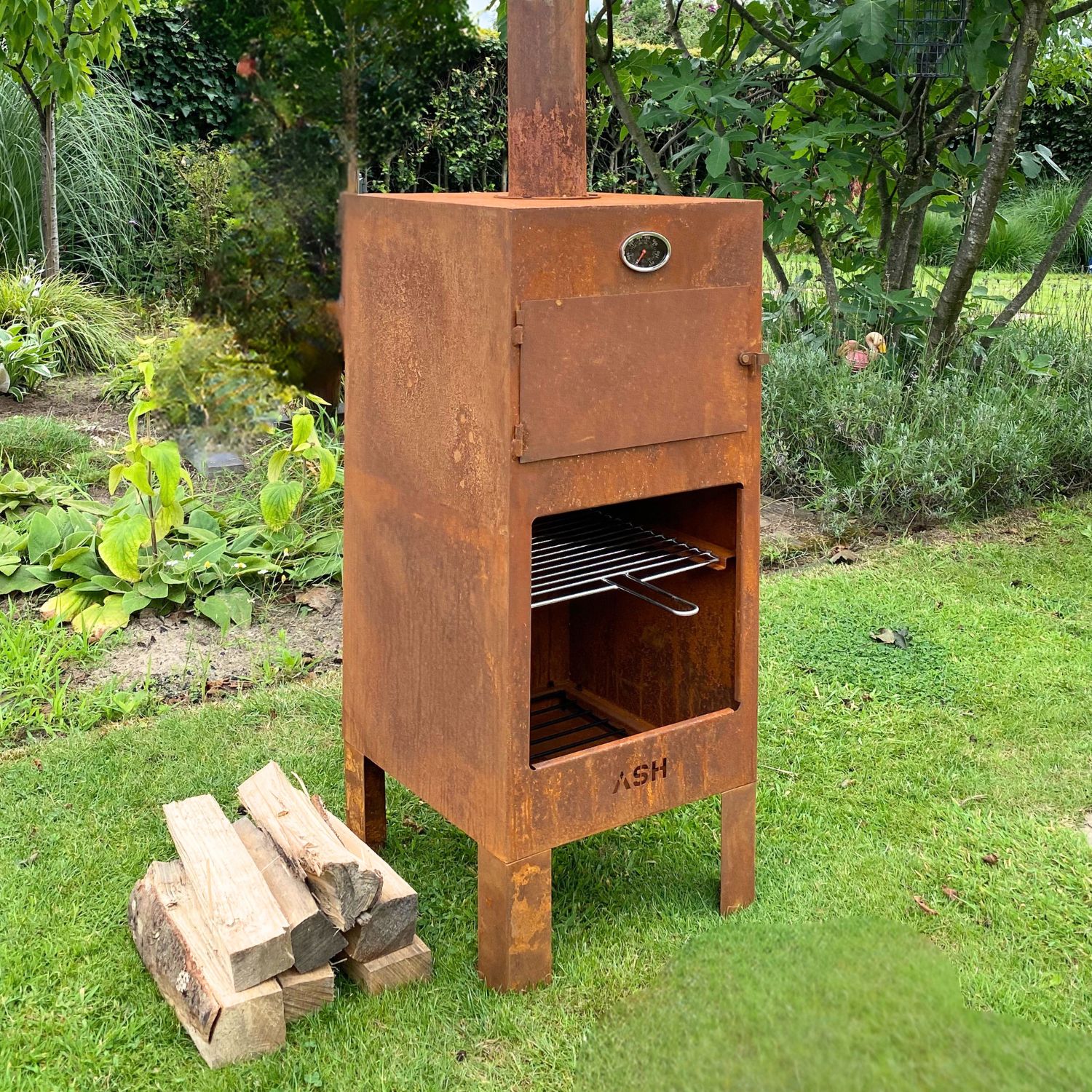 ASH - Pizza - 3 in 1 - BBQ/Outdoor Fireplace - Corten Steel - ASH