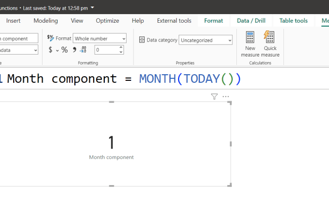 MONTH DAX Function In Power BI - Ashish Coder