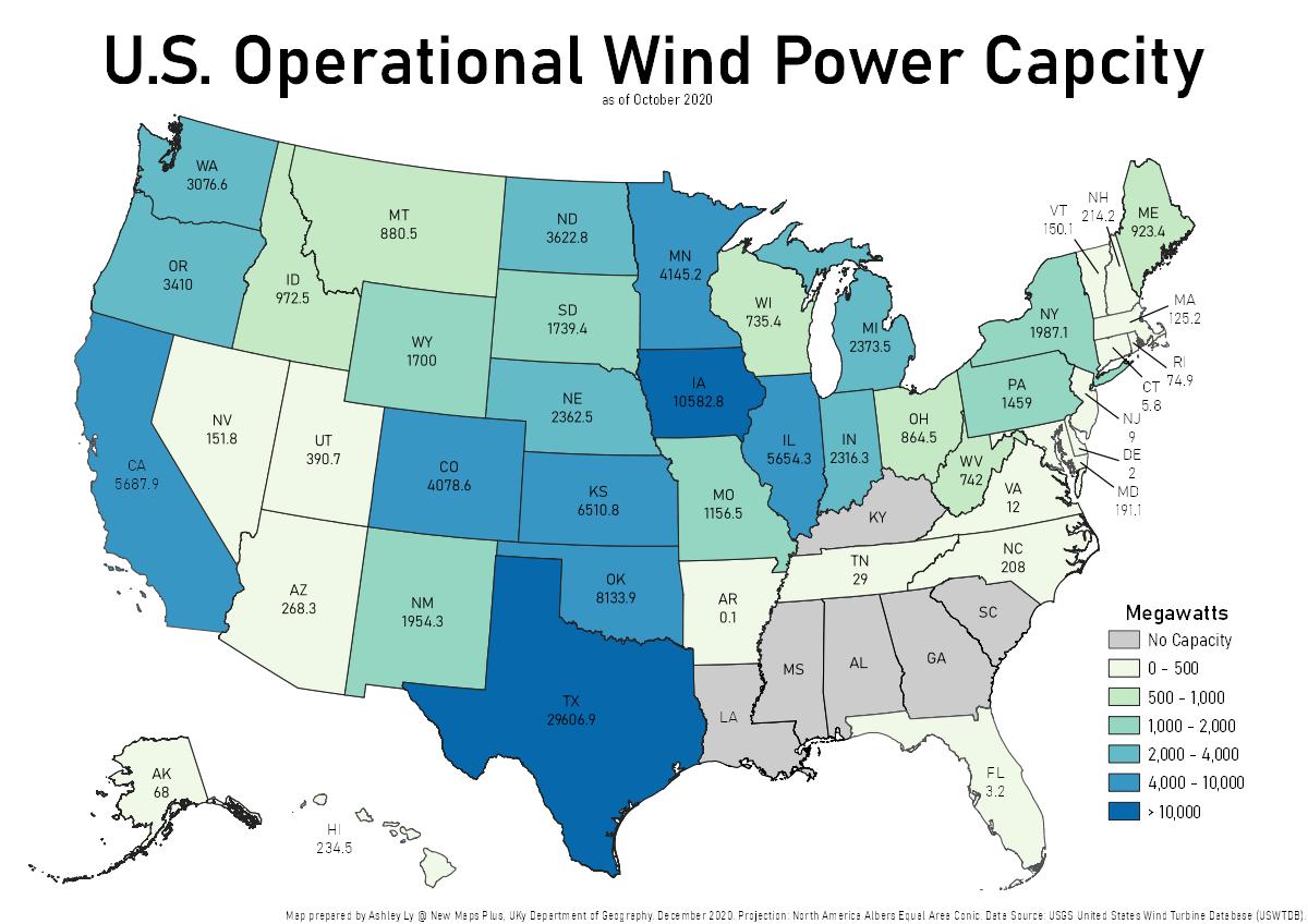 U S Wind Turbine Analysis US Power Capacity 1200PX.
