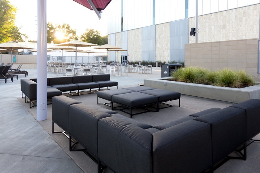 Couches by the pool