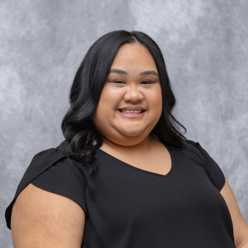 Portrait of Charlene Garganera in front of grey backdrop