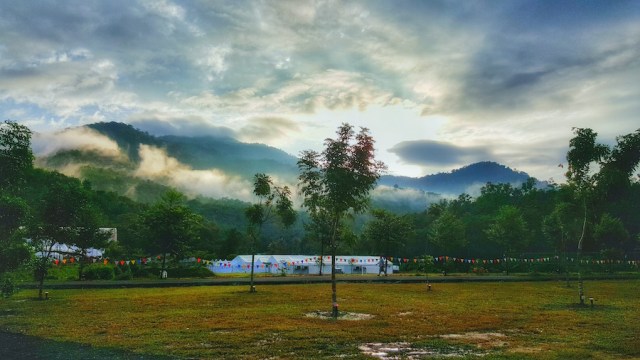 MAGNIFICENT: A view of the Khalsa Land, the SNSM camp site in Kuala Kubu Bharu, that hosted the Annual Gurmat Parchaar Samelan 2015. Seen in the picture are the temporary tents pitched to accommodate the camp.