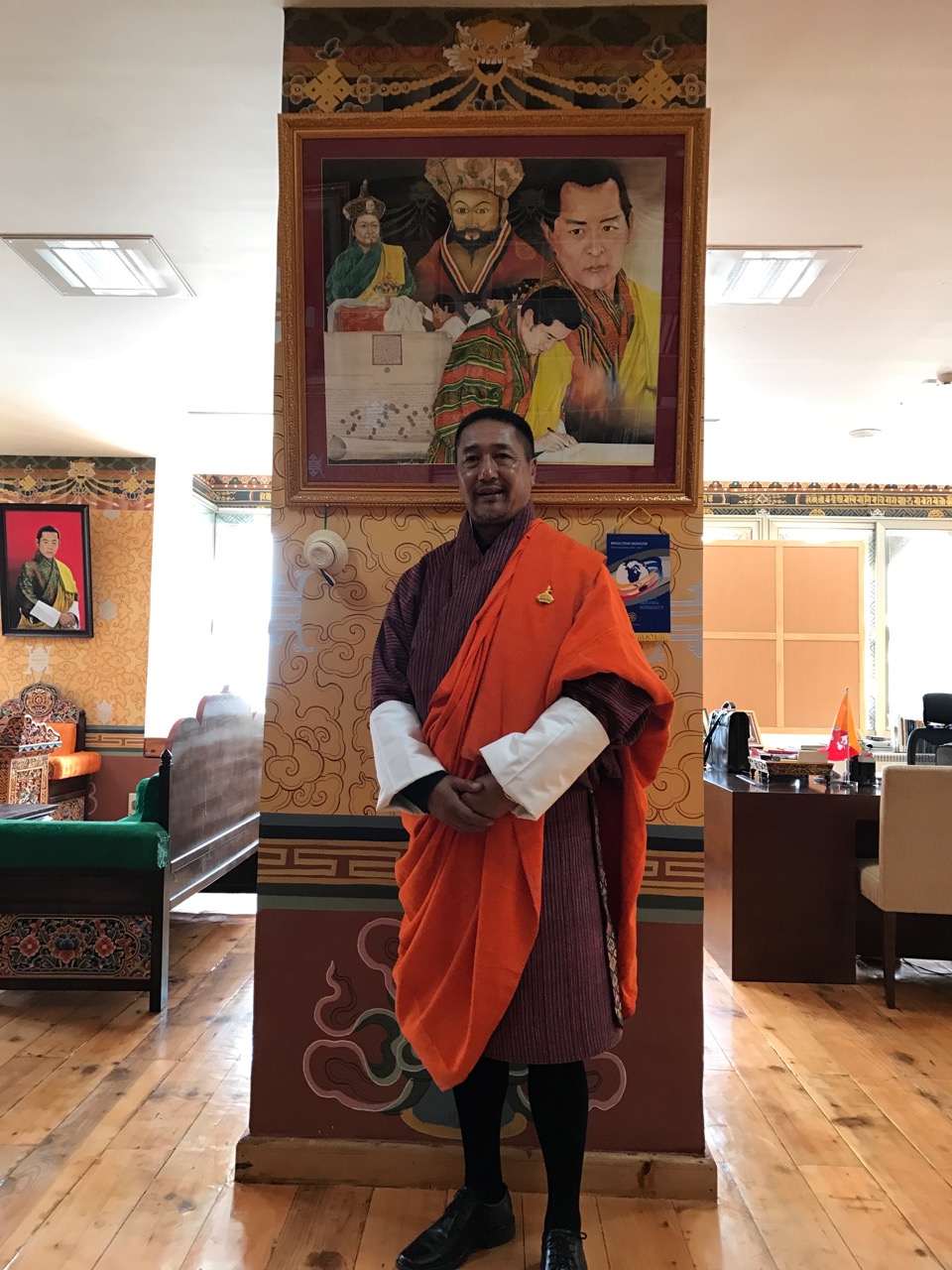 Chief Justice Lyonpo Tshering Wangchuk in his chambers. Photo: Julie L. Kessler