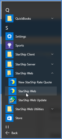 Logging in to StarShip · StarShip