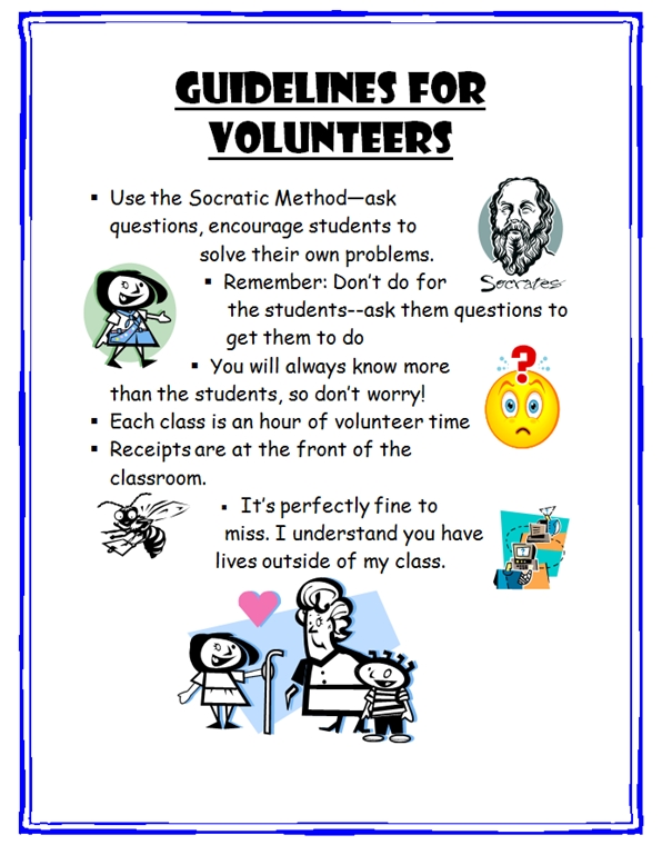 guidelines for volunteers