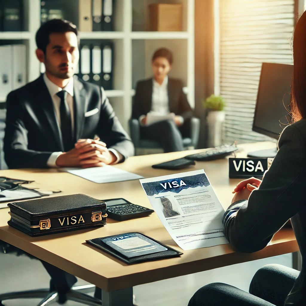 Visa Applicant in an Immigration Interview
