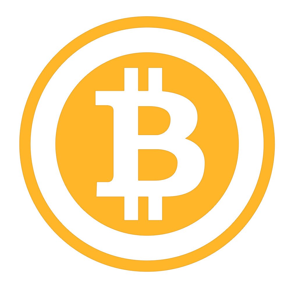 A yellow Bitcoin logo with a stylized "B" and two vertical lines running through it, surrounded by a circular border, perfectly embodies the essence of bitcoins.