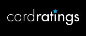 CardRatings logo with white text on black background and a blue star above the letter 'i' in 'ratings'.