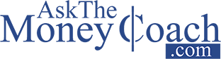 Ask The Money Coach.com logo in blue text with a vertical line dividing the words 'Money' and 'Coach'.
