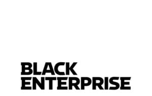 The words "BLACK ENTERPRISE" are printed in bold, black, uppercase letters on a white background, highlighting financial leaders like Lynnette Khalfani-Cox, The Money Coach.