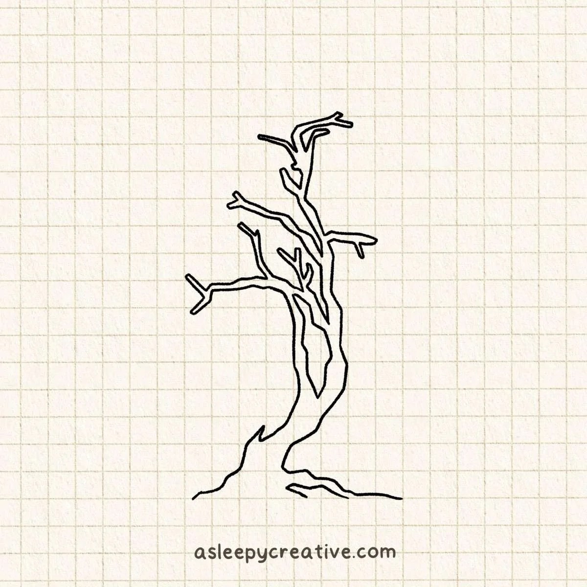 25+ cute and easy tree drawing ideas