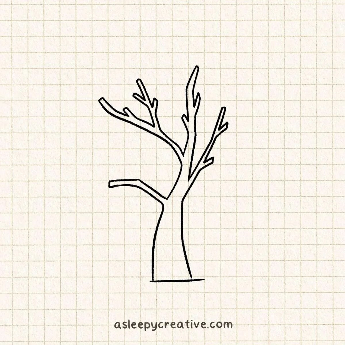 25+ cute and easy tree drawing ideas