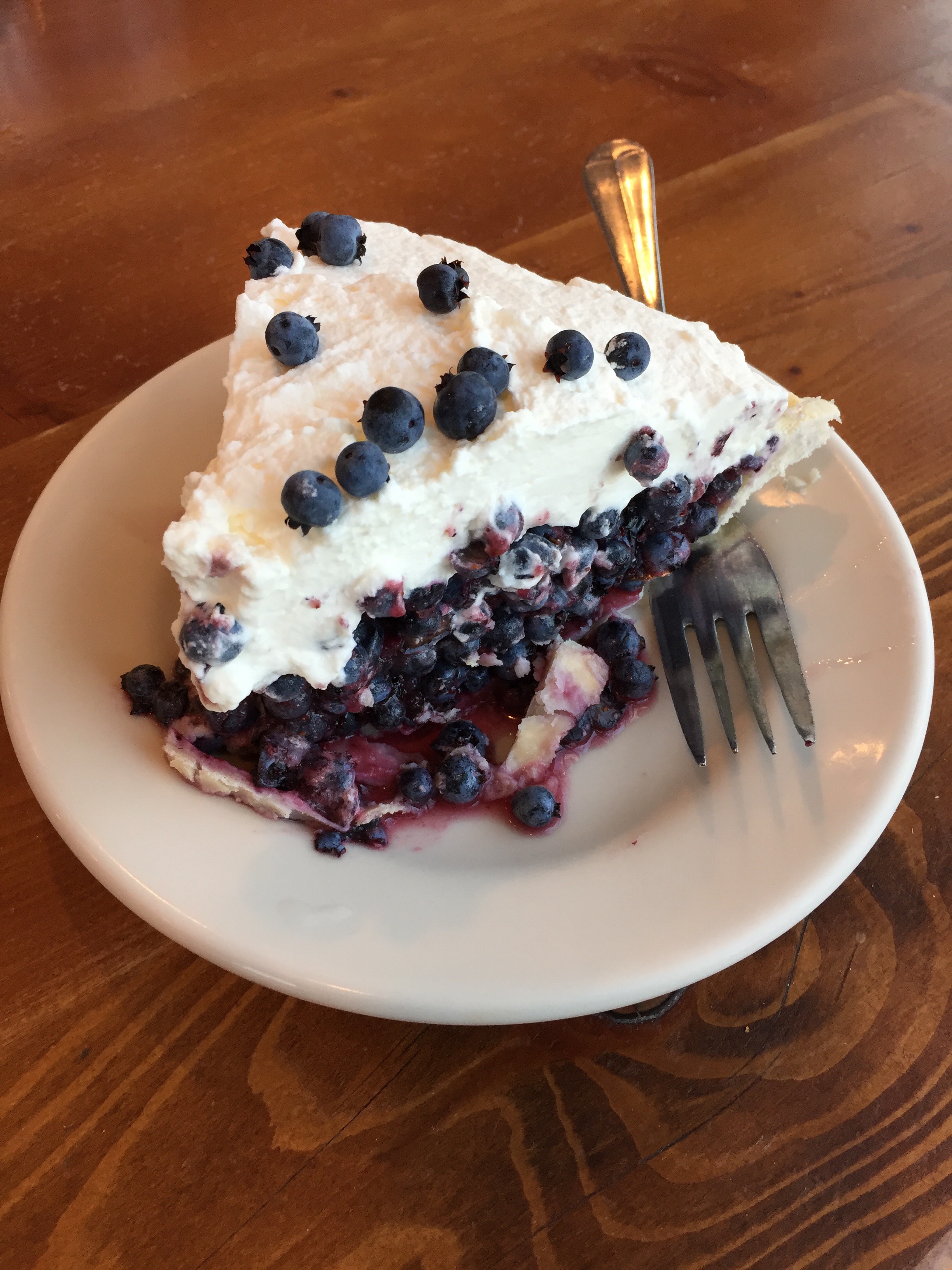 Blueberry pie made with Maine wild blueberries!