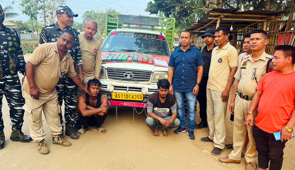 Heroin seized I লাহৰীজানত আঢ়ৈ কোটি টকাৰ হেৰ’ইনসহ বাহন জব্দ, দুইজন গ্ৰেপ্তাৰ
