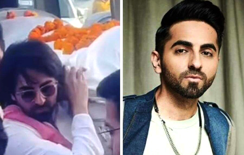 পিতৃৰ অন্ত্যেষ্টিক্ৰিয়াত ছানগ্লাছ কিয়? সমালোচনাৰ ধুমুহাত আয়ুষ্মান