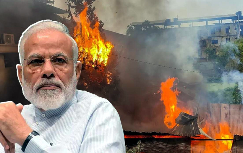 Violence in Manipur I মণিপুৰৰ ঘটনাত উদ্বিগ্ন আৰএছএছ, বিপৰীতে নীৰৱ মোডী