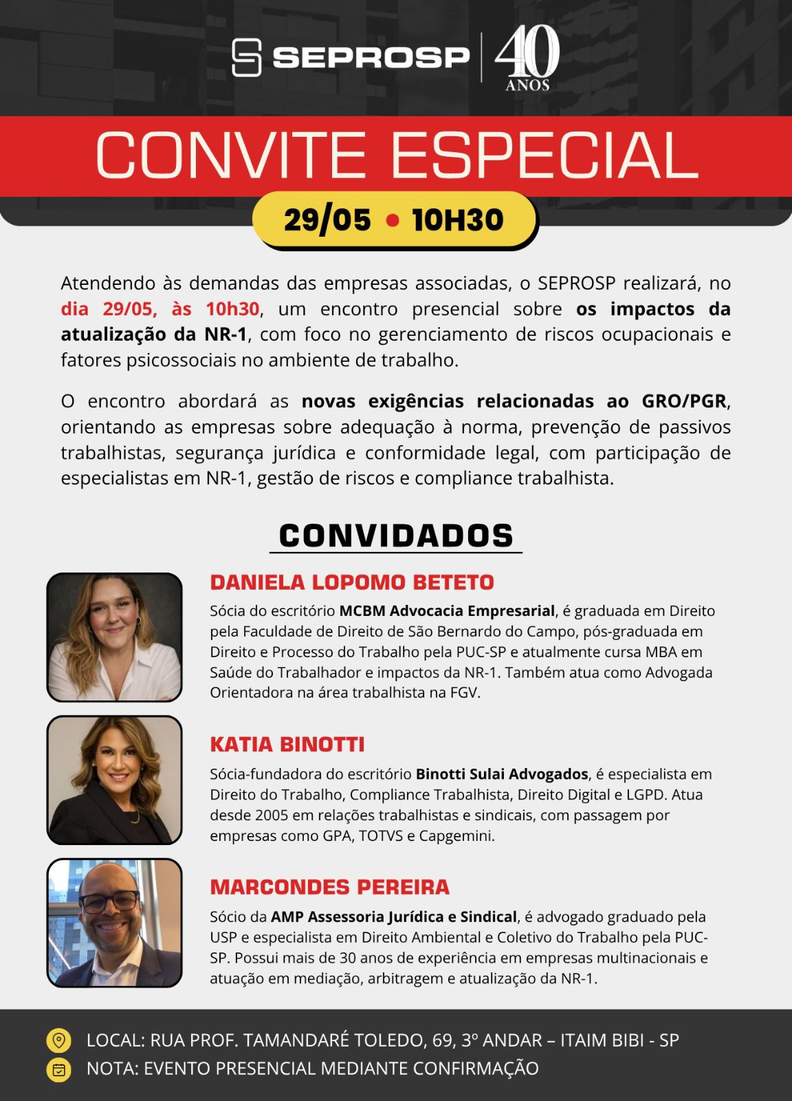 SEPROSP promove encontro sobre atualização da NR-1 e riscos psicossociais no ambiente de trabalho
