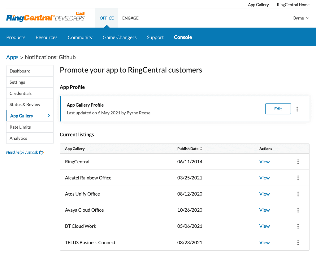 Promoting Your Application In The Ringcentral App Gallery