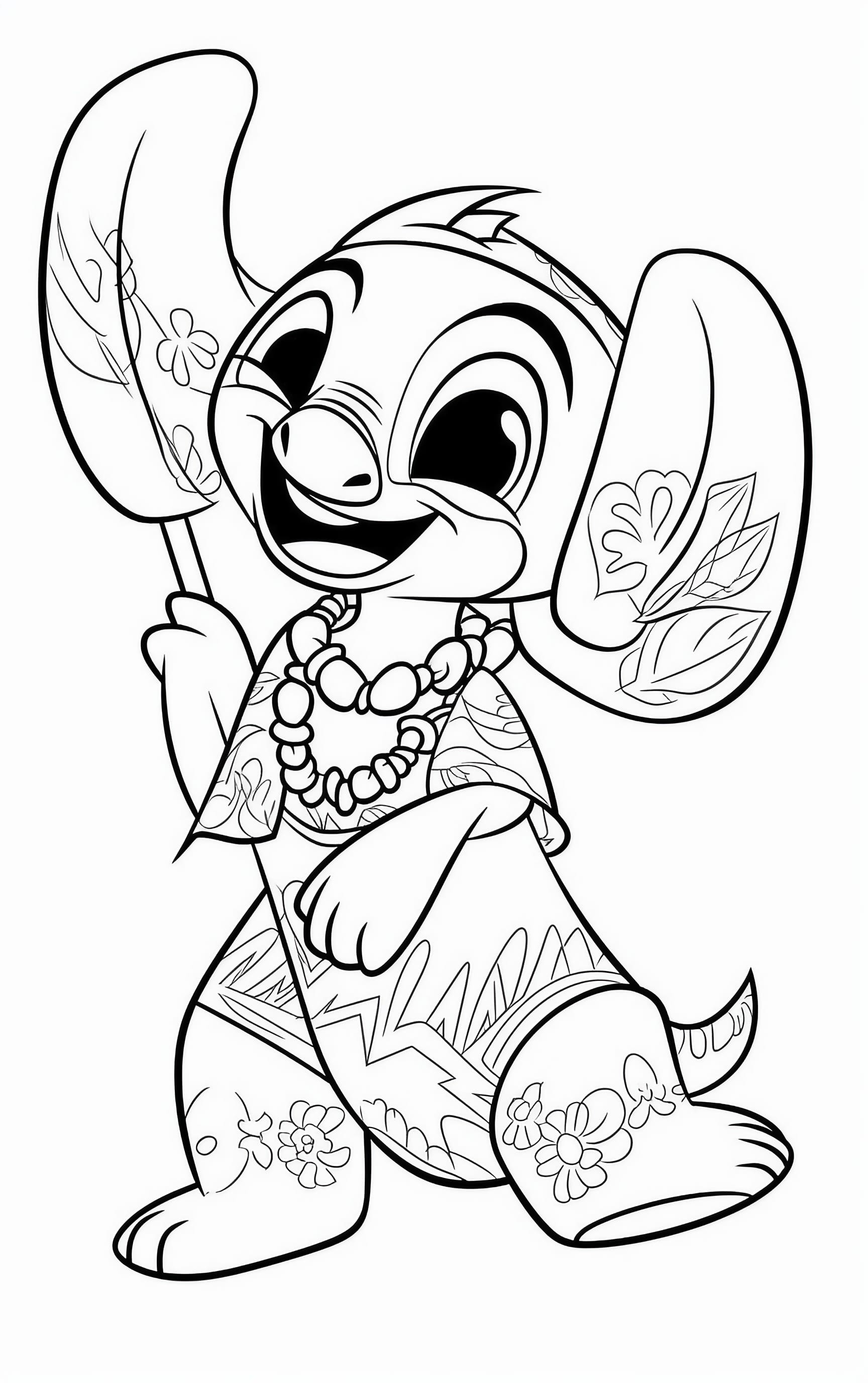 +30 stitch coloring pages for free and printable