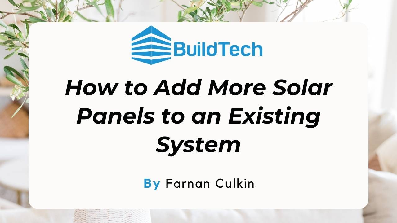 How to add more solar panels to an existing system?