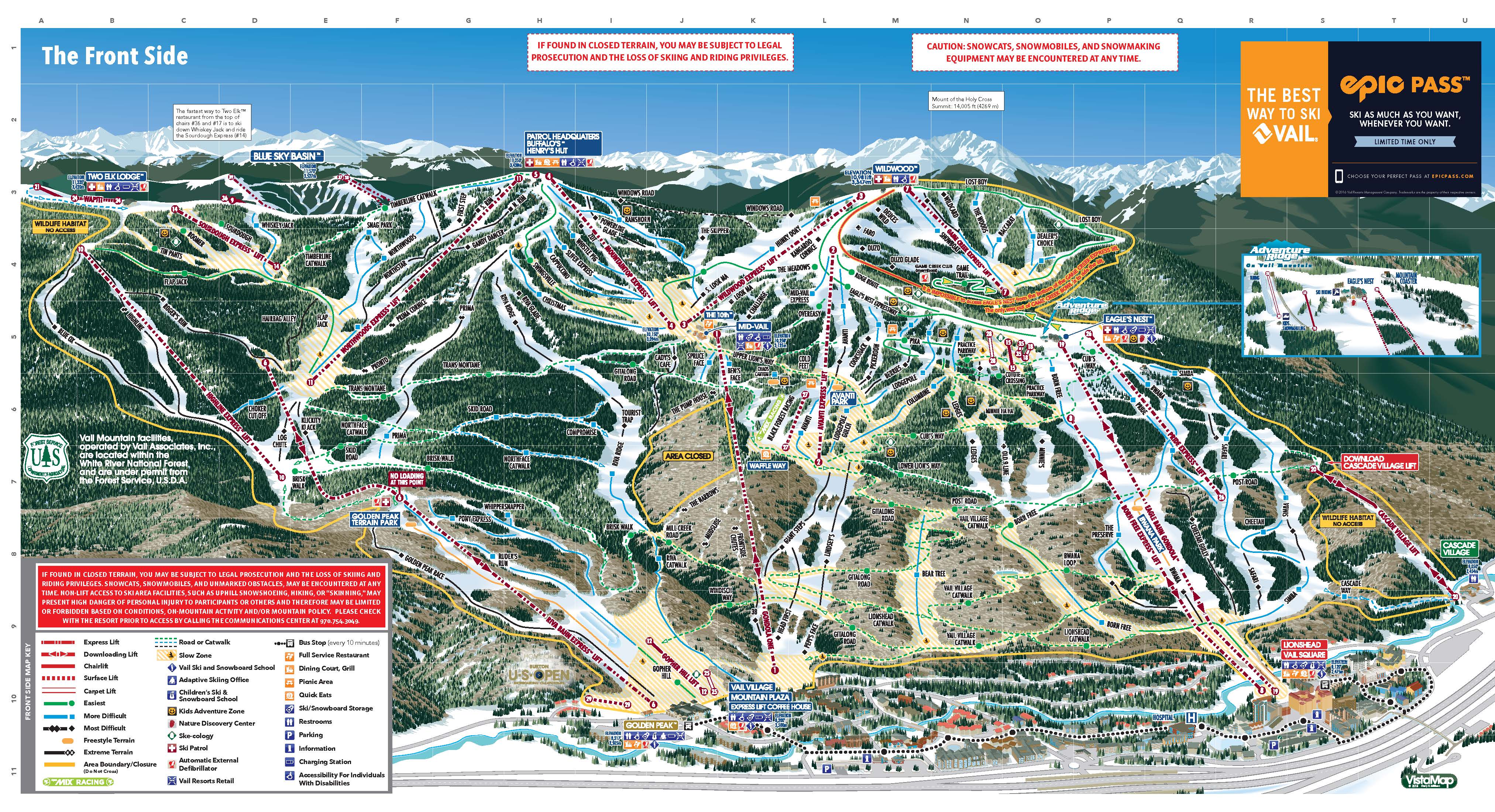521 E Lionshead Circle 303 AFL Com Vail Maps Winter Front Side 