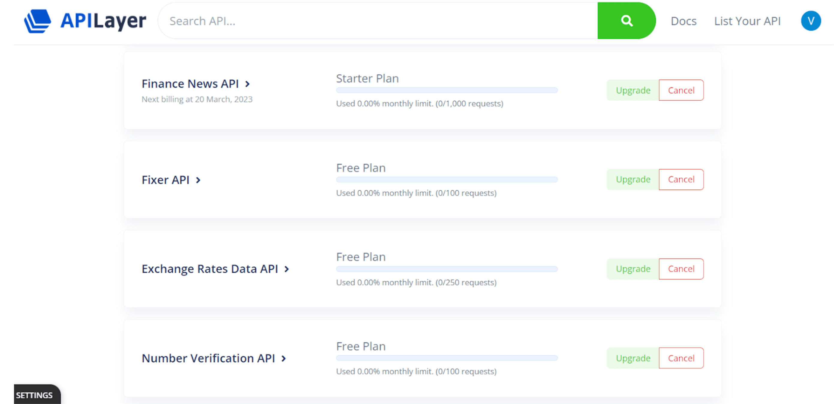 This api is ideal for fraud protection systems and payment analysis. Cancelling A Subscription Documentation Apilayer