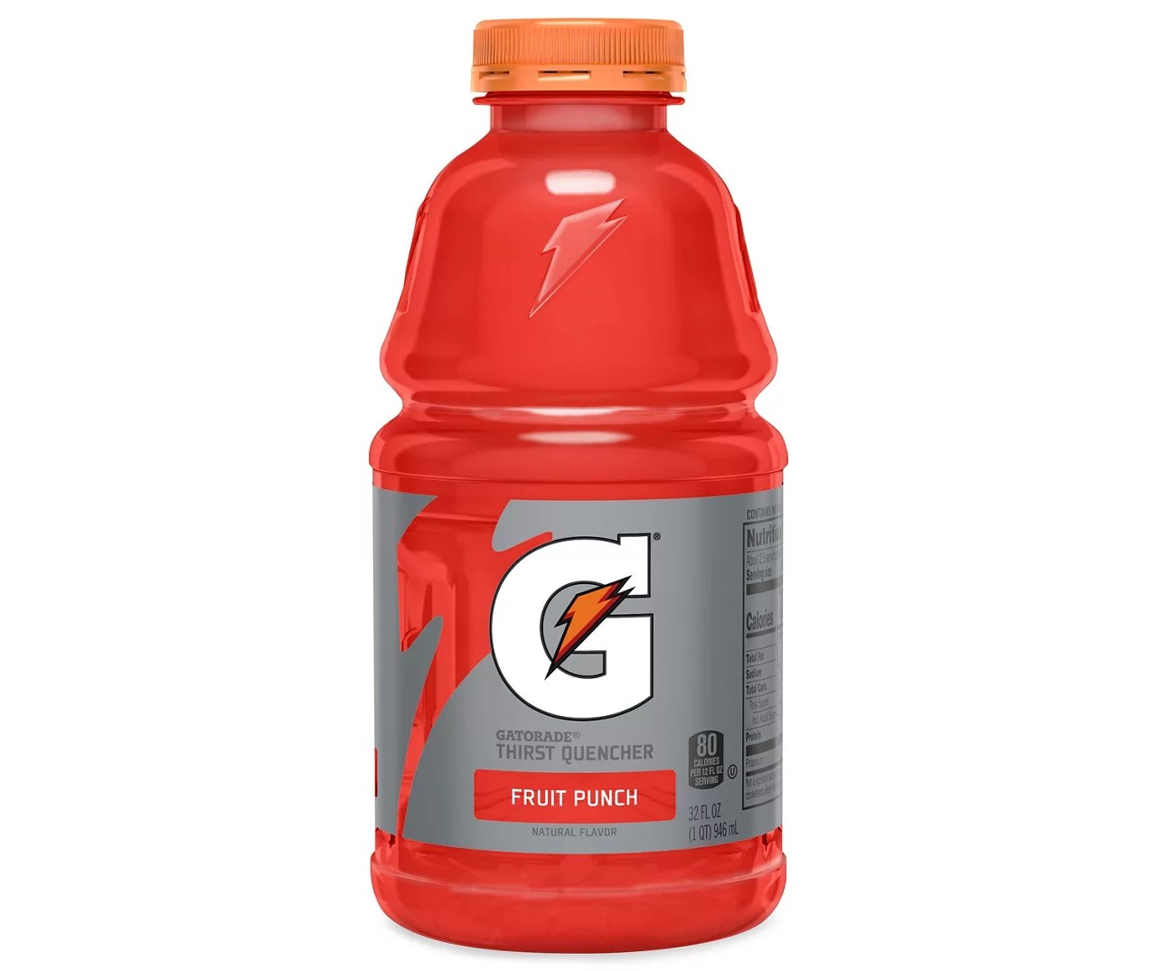 Gatorade gatorade thirst quencher fruit punch 32 fluid ounce plastic
