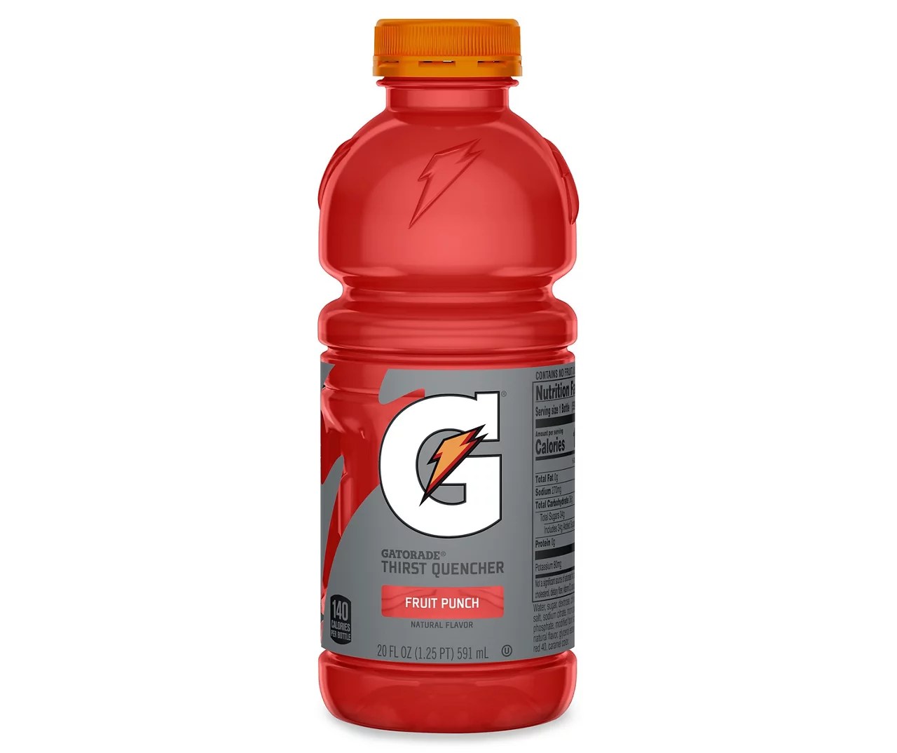 Gatorade gatorade thirst quencher fruit punch 20 fluid ounce plastic