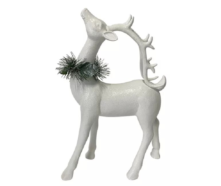 Winter wonder lane white standing reindeer tabletop decor