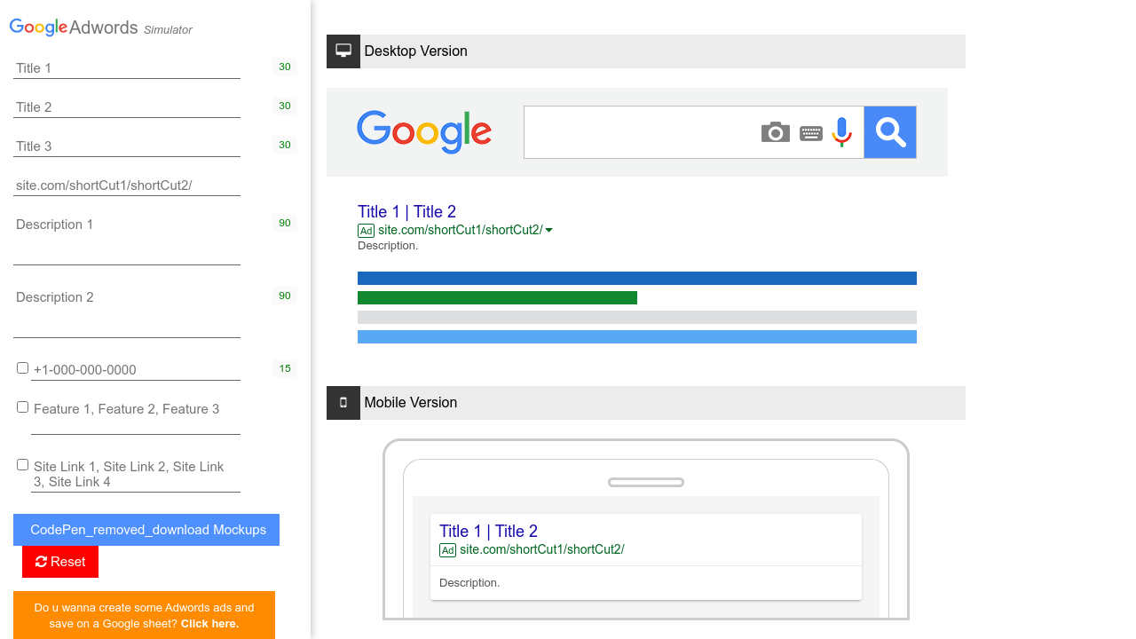 Newspaper ad psd mockup available in horizontal design. Google Adwords Ads Simulator Non Oficial Simulador De Anuncios Nao Oficial