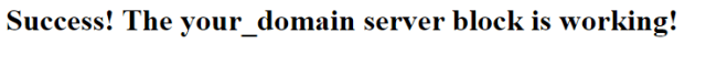 Primer bloque de servidor de Nginx