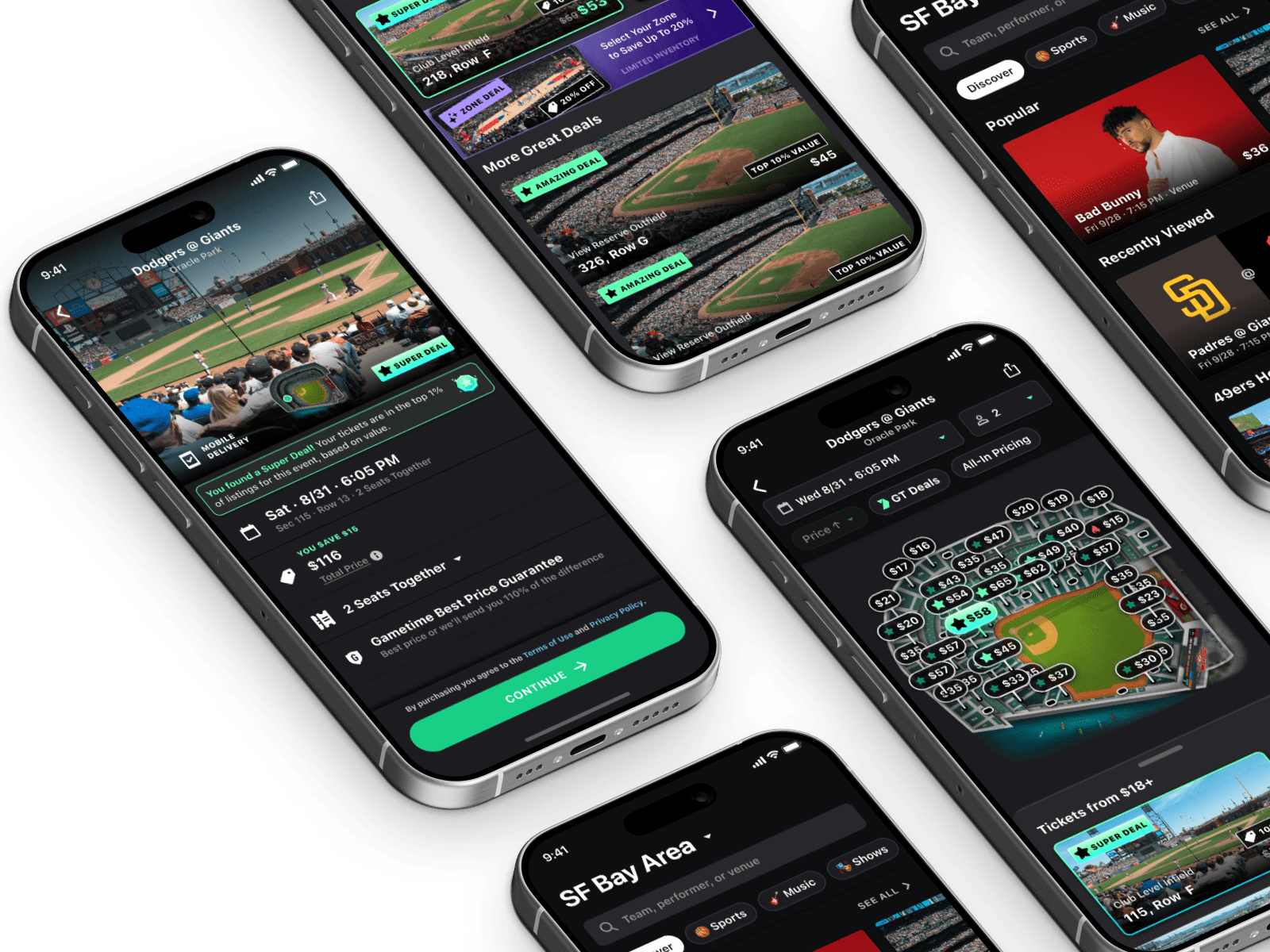 Last Minute Sports Music Shows Tickets Gametime Product Shots 