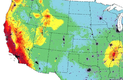 New Maps Show 75 Percent Of US May Be Impacted By Earthquakes In Next Usgs Map S 
