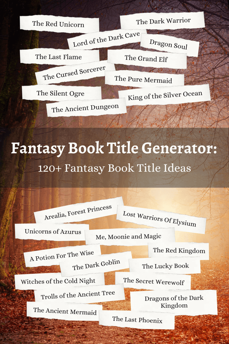 photo Aesthetic Book Title Ideas fantasy book title generator 120 book