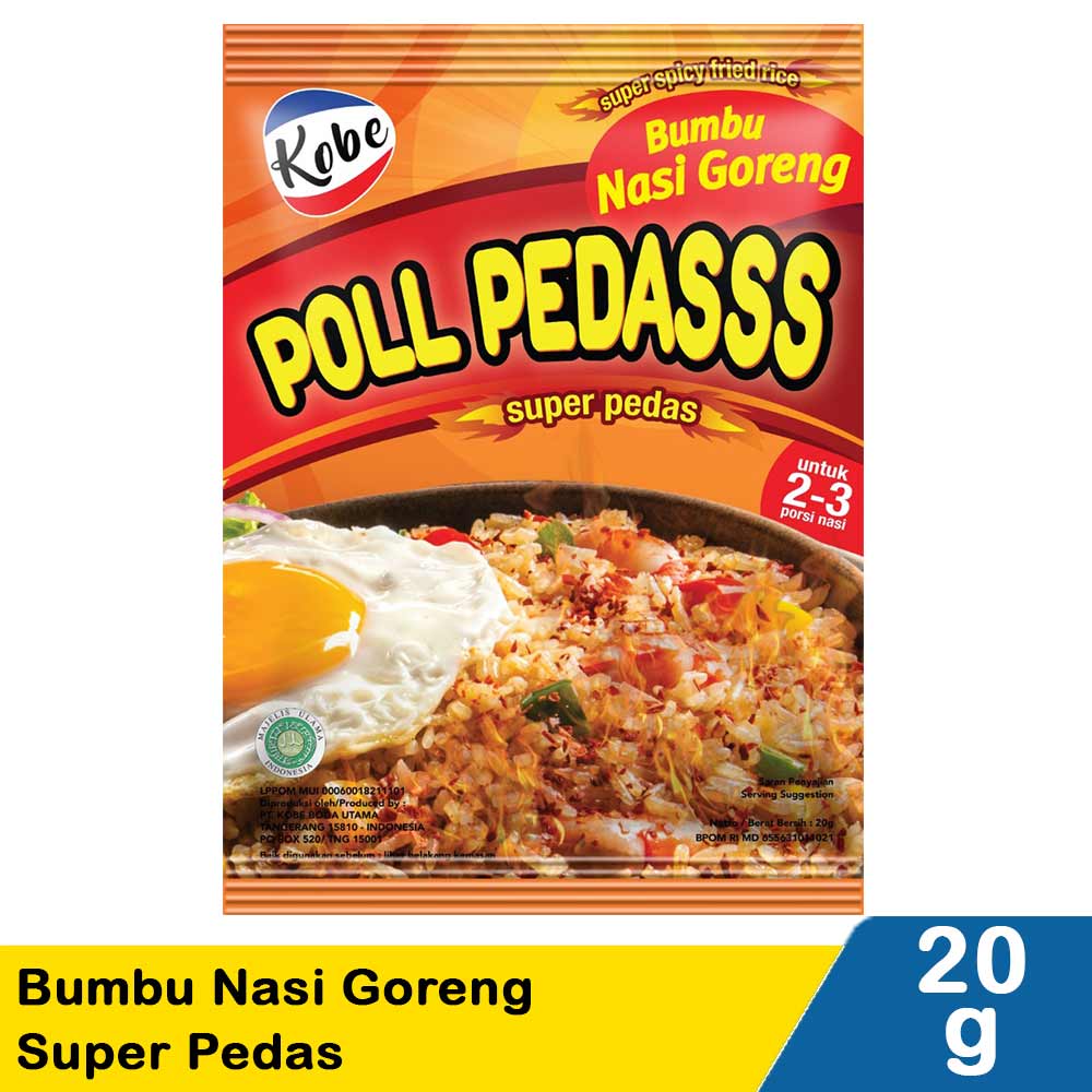 Kobe Bumbu Nasi Goreng Super Pedas Pck 20g Klikindomaret
